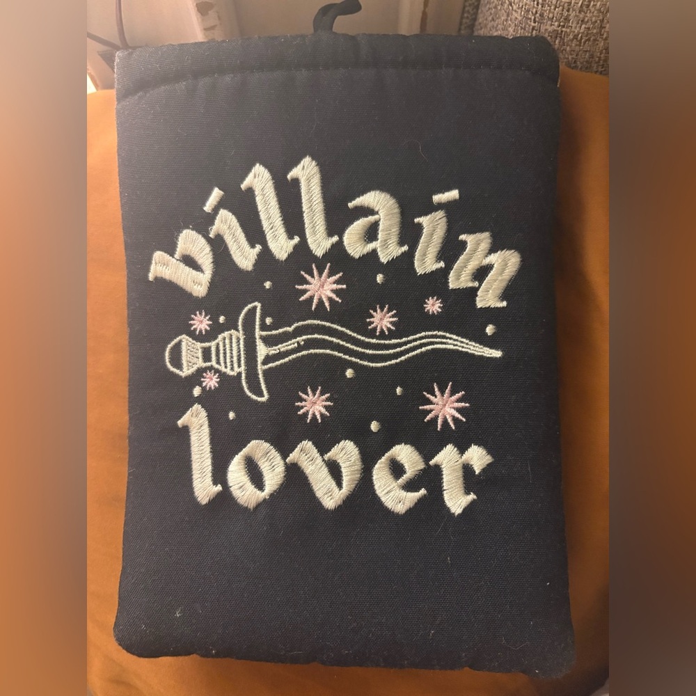 Black Villain Lover Embroidered Kindle Pouch